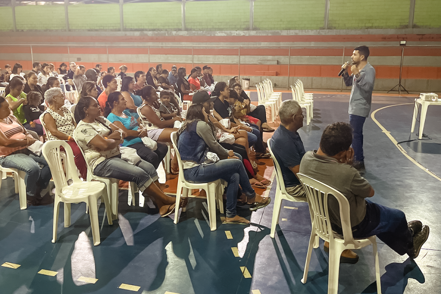 Comunidade de Lobo Leite participou da reunião pública preparatória para o simulado e esclareceu dúvidas. Foto: Emannuel Valent